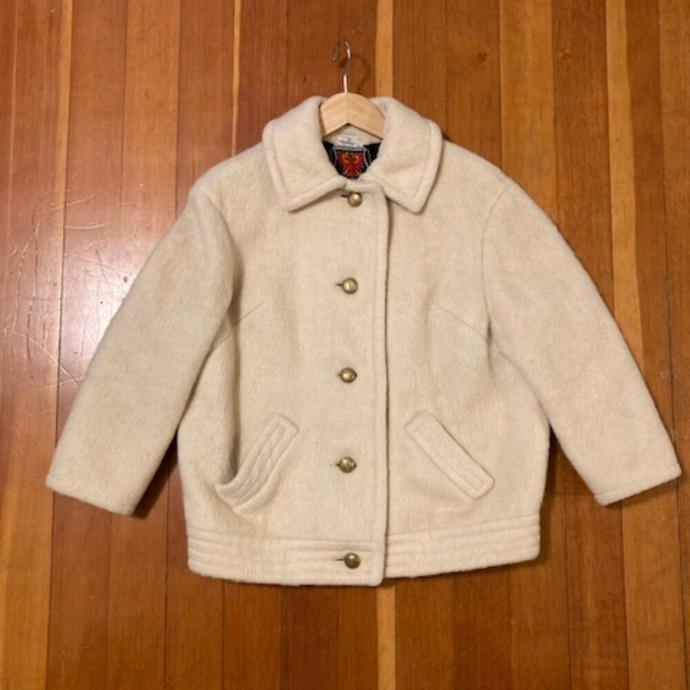 Magnin Wool/Mohair Cream Jacket - Womens S